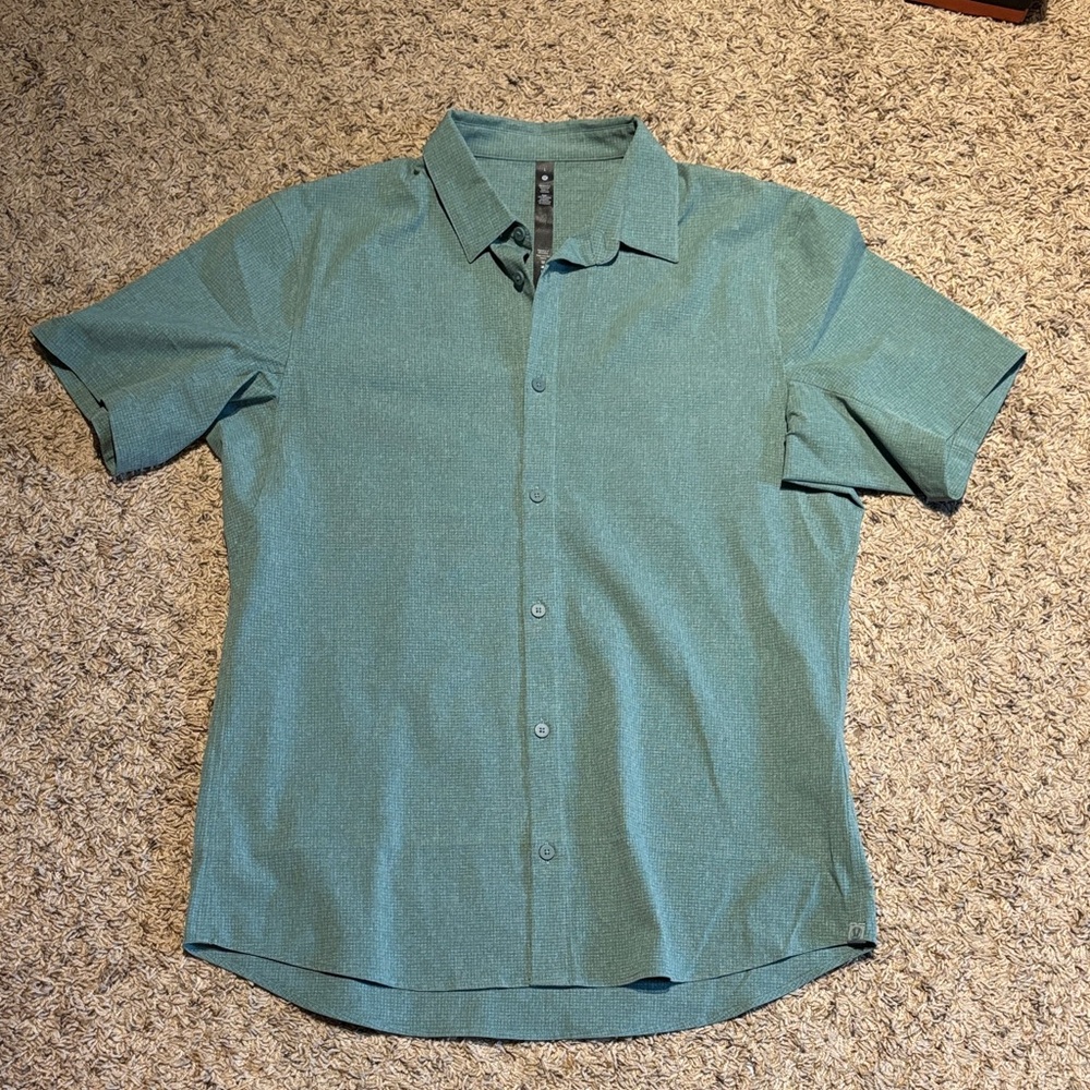 lululemon Men's Teal Button Down Shirt